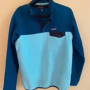Patagonia Teal Colorblock Synchilla